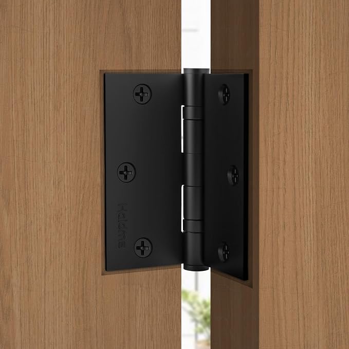 6 Pack Ball Bearing Hinges 3.5 Inch Matte Black Door Hinges - Image 6
