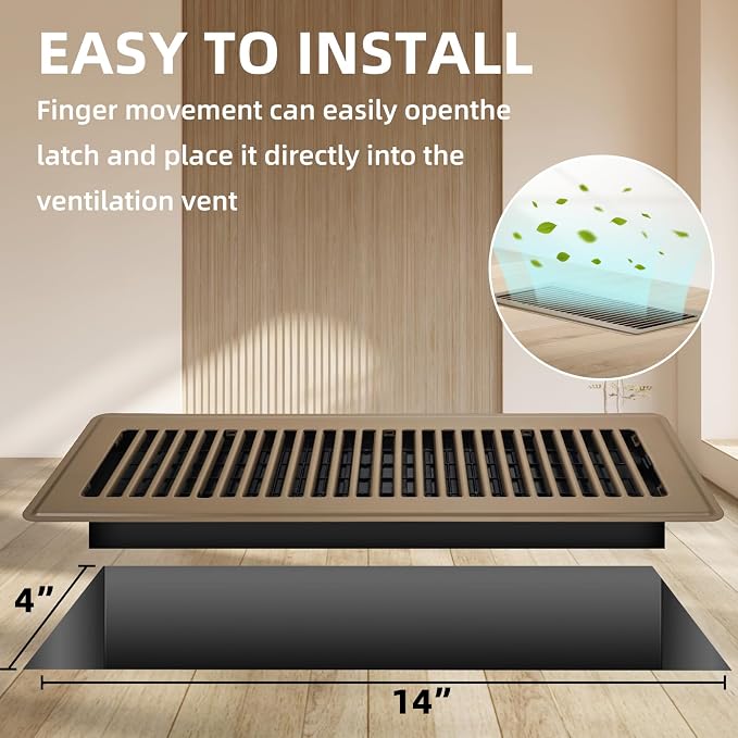 Floor Register 4x14, 6 Pack Floor Vent Covers - Image 2