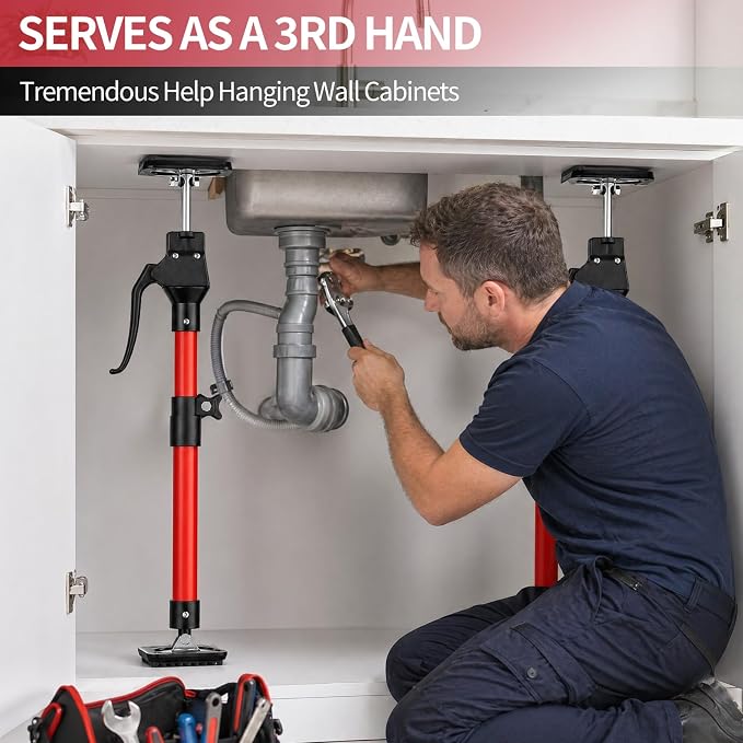 Cabinet Jacks for Installing Cabinets, 23.6'' to 45.3'' Adjustable Support Pole - Image 7