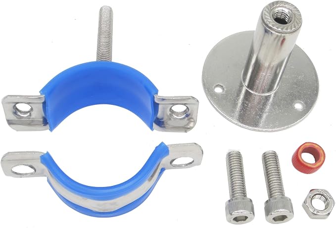 Stainless Steel Adjustable Pipe Clamp Bracket, 1-1/2 Inch - Image 4