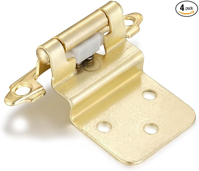 Gold Cabinet Hinges, 3/8” Inset, 4 Pack | by Vallecloud