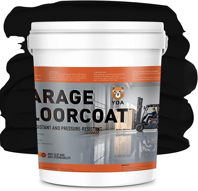 YOA Professional Concrete Garage Floor Paint, Acrylic Resin Coating, Suitable by YOA