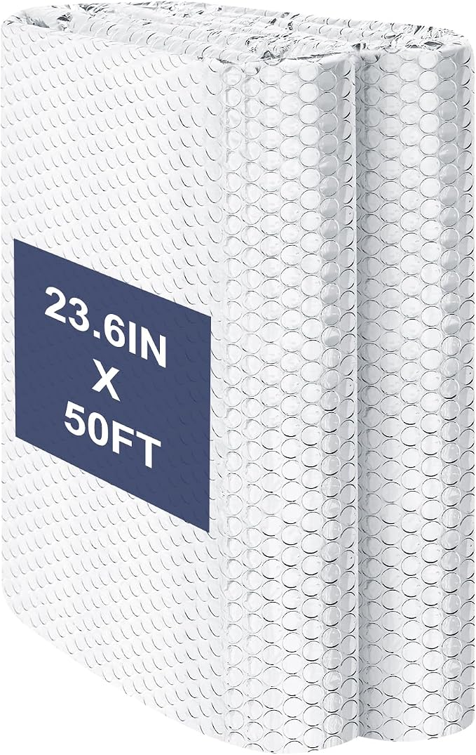 DGSL Double Reflective Bubble Foil Insulation Foam, 23.6IN X 50FT Window by DGSL