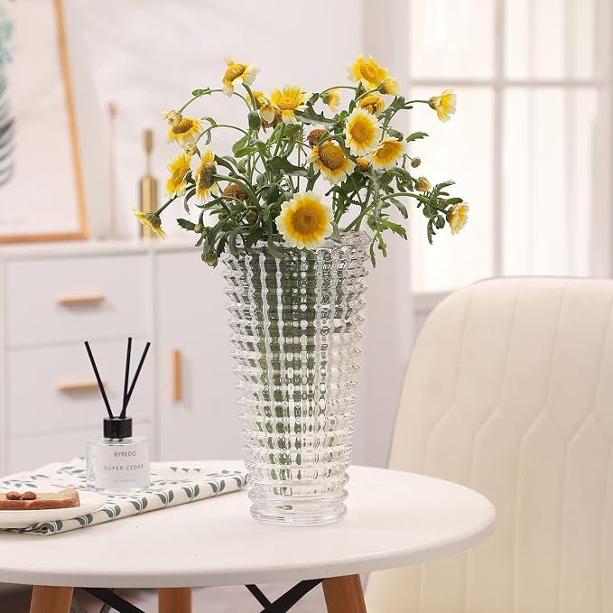 MCMCNCUIU Large Crystal Vase for Flowers, Large Glass Vases, Modern Decorative - Image 4