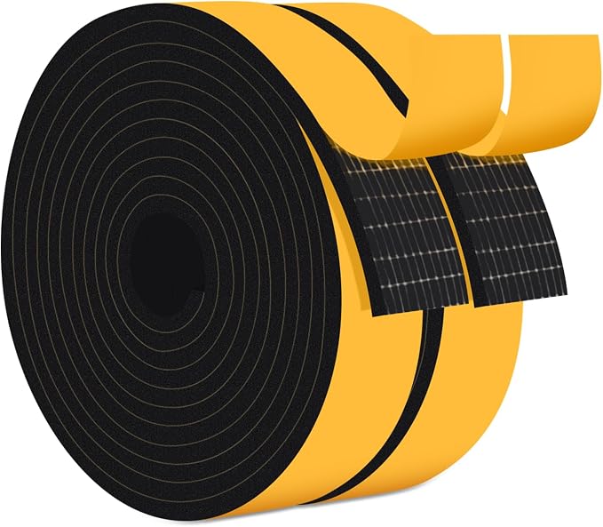 Wide Foam Seal Tape, Blocks Drafts, Strong Adhesive, Easy Install | Reduces by Trisiki