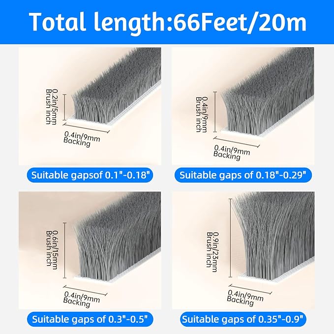 Brush Weather Stripping, Seal-Effective Weather Stripping - Image 2