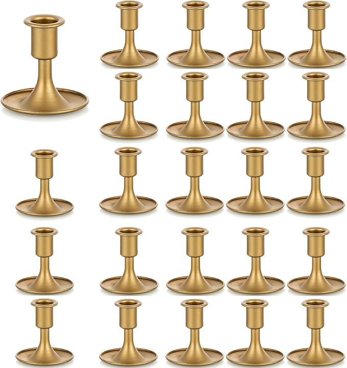 Candlestick Holders Taper Candle Holders, Romadedi Gold Candle Stick Candle by ROMADEDI