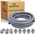 Liquid-Tight Conduit 1inch 25 Foot, Flexible Non Metallic Liquid Tight by Wocloer