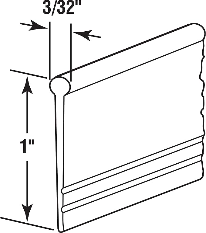 Prime-Line M 6184 Vinyl Shower Door Bottom Sweep, 37 In. x 1 In. Strip - Image 2