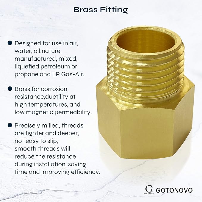 gotonovo NPT 1/2 Female Thread to 1/2 Inch Male Thread Pipe Fitting Converter - Image 5