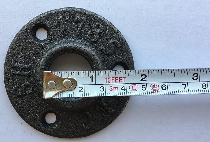 2Pack Inch Floor Flange Cast Iron Pipe Floor Threaded Pipe Fitting Industrial - Image 8