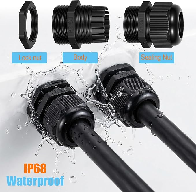 72pcs Cable Glands Kit strain relief cord connector Grip waterproof cable gland - Image 4