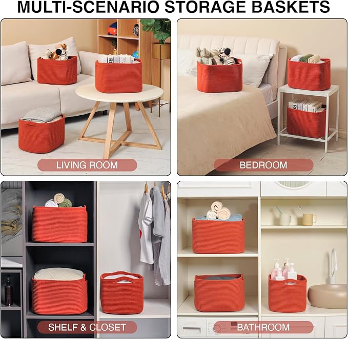 ICERZCZ Storage Baskets for Organizing, Storage Basket for Shelves, Toy Towel - Image 5