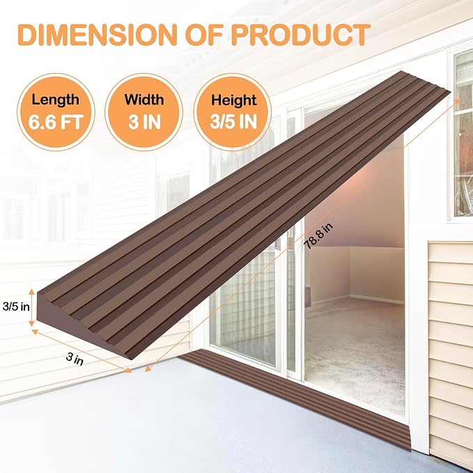 Threshold Ramps for Doorways Self-Adhesive Rubber Threshold Strip | Rubber - Image 6