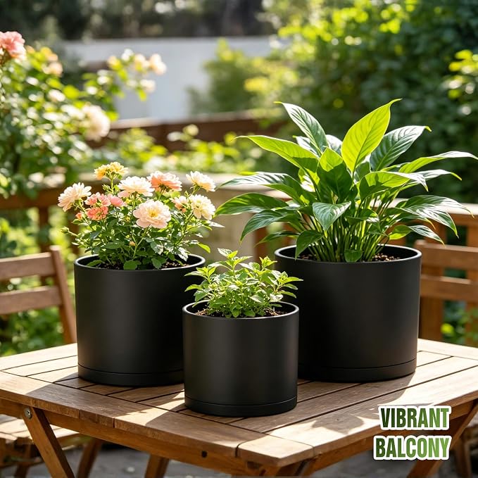10/9/8 Inch Plant Pots 3 Pack, - Image 7
