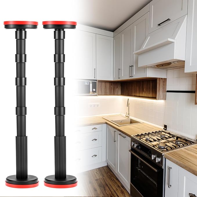QWORK Adjustable Telescopic Support Pole, Cabinet Lifting Bracket, 7.1"-22.9" - Image 8