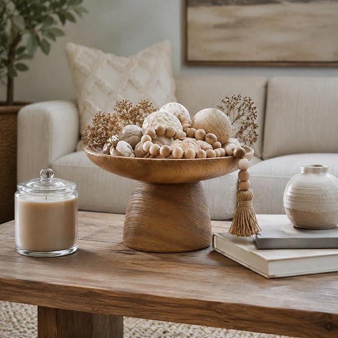 Braxio Faux Wood Decorative Bowl - Image 3