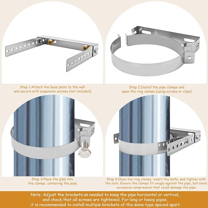Zonon Silver 1 Pcs Adjustable Wall Bracket - Image 4