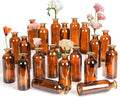 Amber Glass Bud Vase, 20 Pack 8 Oz Living Bud Vases, Small Vases by SUJUN