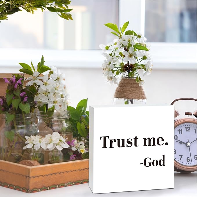 Farmhouse Decor, Christian God Home Decorations, Aesthetic Entry Way Table - Image 3