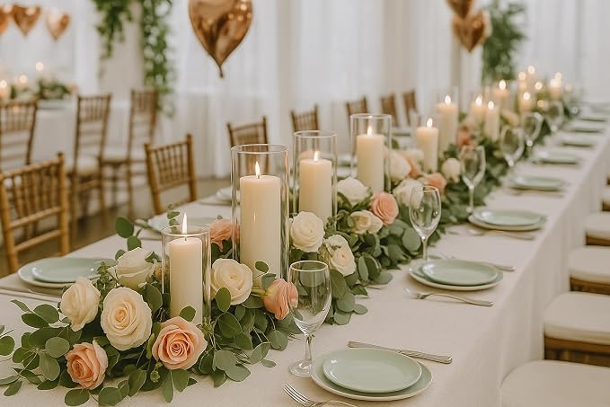 Set of 12 White Pillar Candles - Image 8