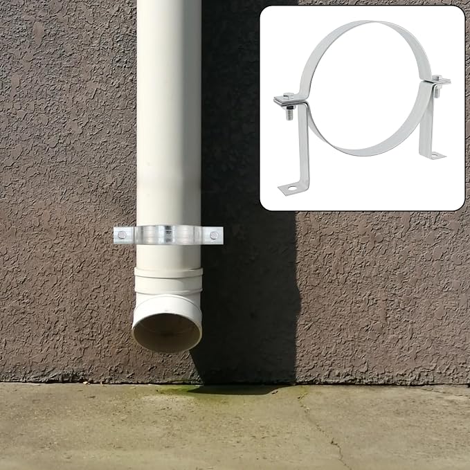 Dnyta 2 Pcs 8 Inch Vent Wall Strap, Gas Vent Pipe Strap, Chimney Pipe Support - Image 5