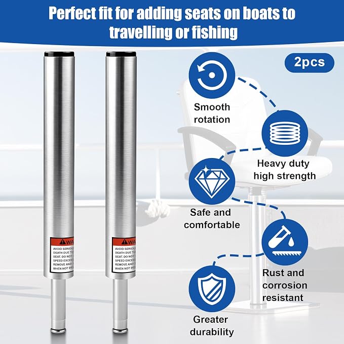 3/4" Boat Seat Pin Post;1.5-Inch Diameter Marine Aluminum Alloy Pedestal Base - Image 4