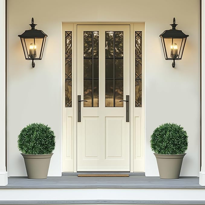 Grooy Set of 4 Artificial Boxwood Topiary Ball Tree - Image 7