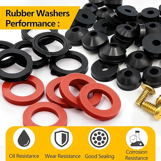 160 Pieces Hose Bib Washer & Faucet Washers Assorted Kit 14 Sizes | Includes - Image 4