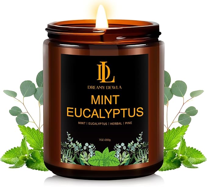 Mint Eucalyptus Candles, Mint Eucalyptus Scented Candle, Mother's Day Candle by DLDREAMYDEWLA