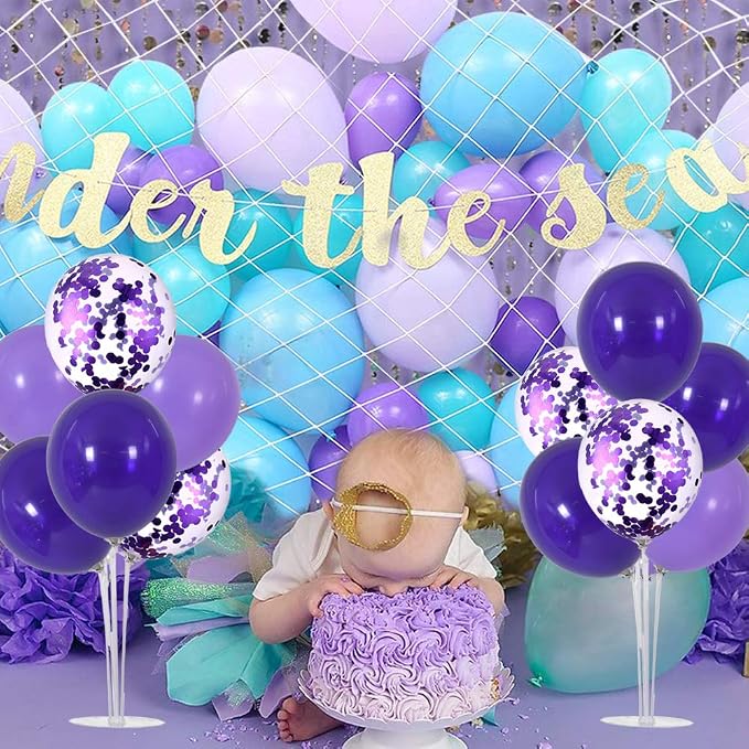 TONIFUL 4 Set Purple Balloon Stand Balloon Centerpiece - Image 5