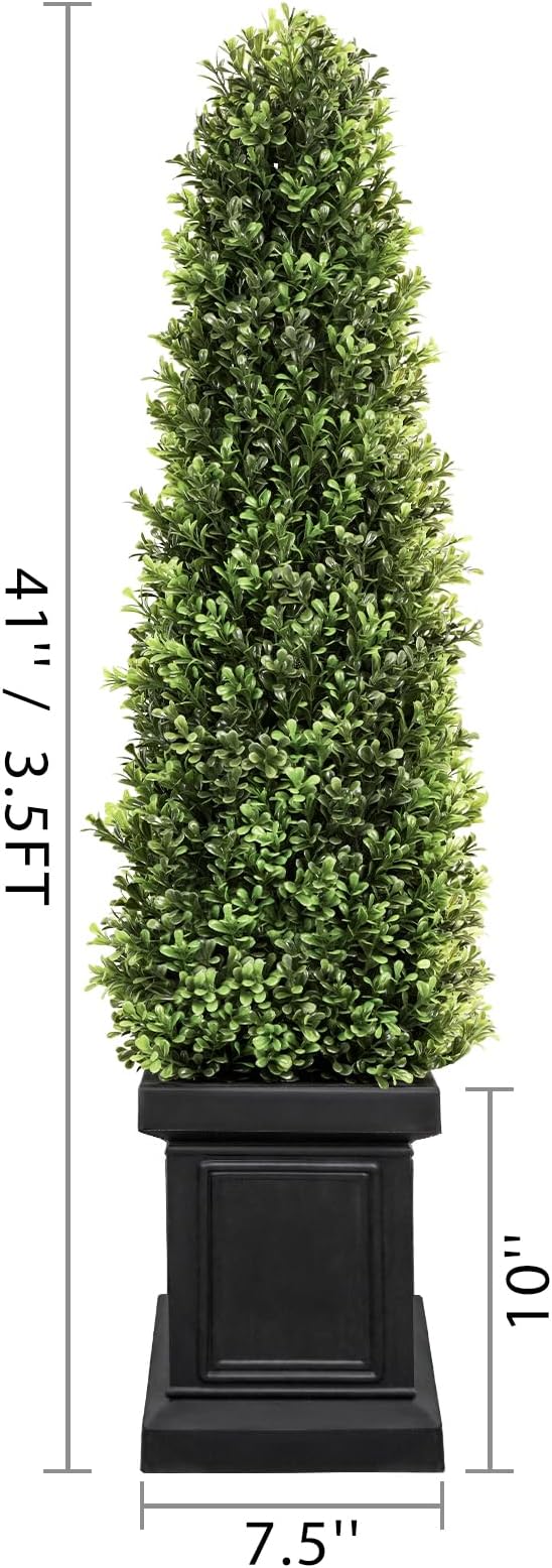 3.5ft Topiary Trees Artificial Outdoor Set of 2 - Image 2