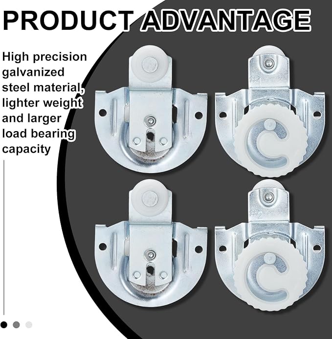 Yaocom 4 Pcs Sliding Closet Door Roller Kit - Image 3
