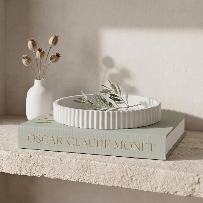 Decorative Concrete Tray & Book Decor Set - Image 9