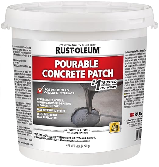 Rust-Oleum 369667 Pourable Concrete Patch, 5 lb Pail by Rust-Oleum