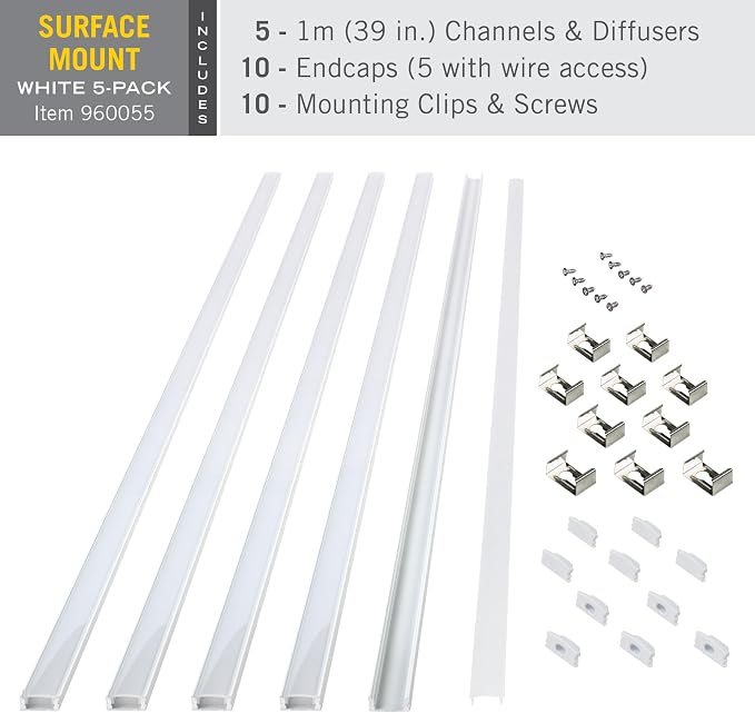 Armacost Lighting LED Tape Light Mounting Channel, Surface Mount - Image 2