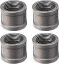 Black Cast Iron Pipe Coupling Fittings, 3/4 Inch Female Thread Connectors by SNGSPKPipeFittings