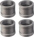 Black Cast Iron Pipe Coupling Fittings, 1 Inch Female Thread Connectors by SNGSPKPipeFittings