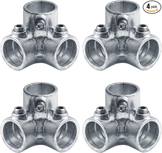 4 PCS Structural Pipe Fitting, 3 Way Corner Elbow Connector | Fits 1" Schedule by eoere