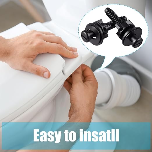 Jetec 2 Pack Toilet Seat Screws Kit, Plastic Bolts Nuts & Washers - Image 5