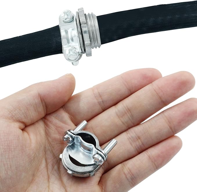 25 Pcs 1/2 Inch Clamp Type Cable Connectors, - Image 5