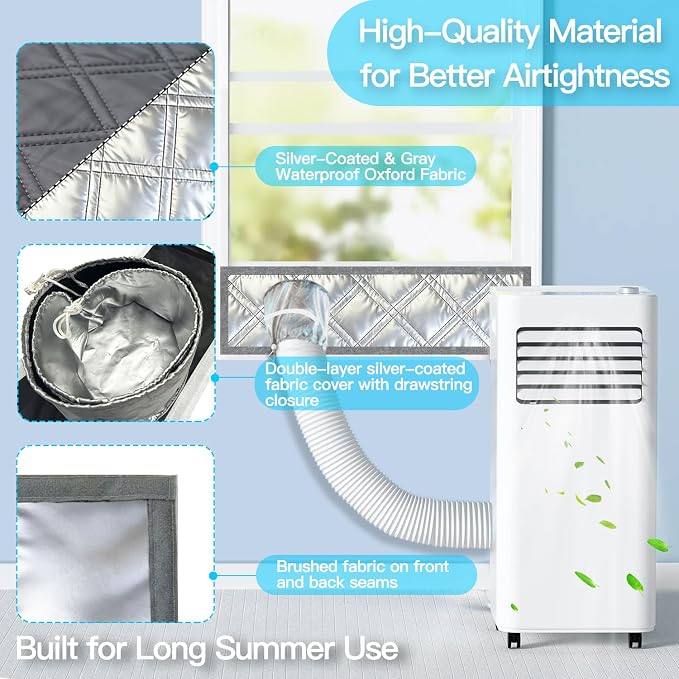 40" Heavy Duty Portable Air Conditioner Window Kit Reflective Aluminum Foil - Image 3