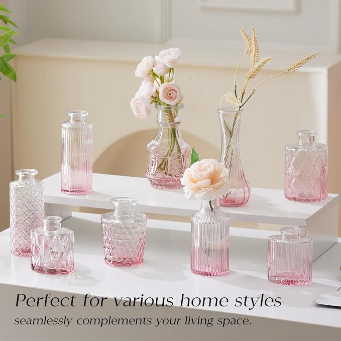 Glass Bud Vase Set of 30 - Image 3