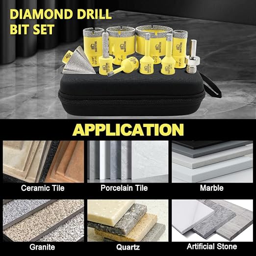 Diamond Core Drill Bits Set 10PCS Tile Hole Saw Kit - Image 3