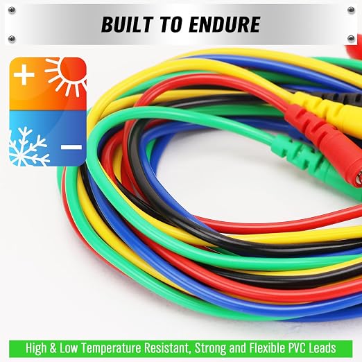 SWANLAKE 43-Piece Back Probe Kit, 30A Multi-Angle Test Probe, 4mm Banana Plug - Image 6