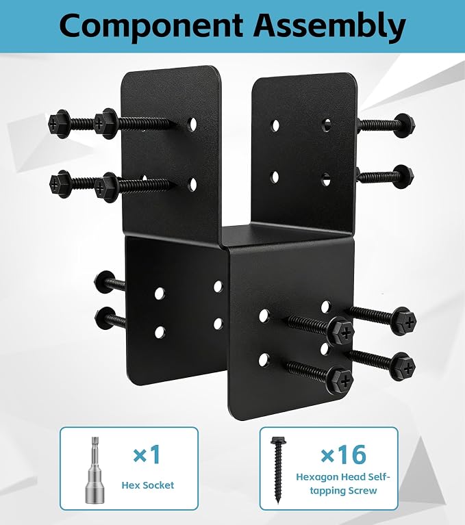 2 Pack 4x4 Heavy-Duty Post Bracket - Image 5