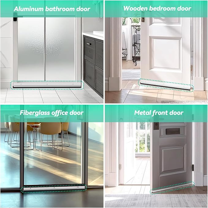 AMZNOVA Door Sweep Door Threshold Sweeper, Dust Bug Draft Stopper Storm - Image 4