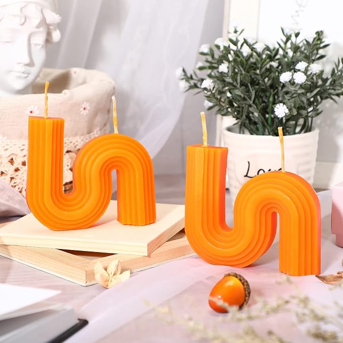 Tondiamo 2 Pcs Aesthetic Candles Twist Shaped Aesthetic Candles Cool S Shape - Image 4