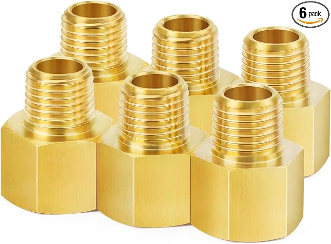ChillWaves Brass Pipe Fitting Extension Adapter 3/8" NPT Female x 3/8" NPT Male by VisittheCHILLWAVES