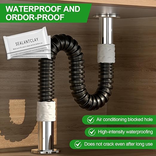 Upgraded Waterproof Sealant Mastic 8-Pack, Fast Drying Moldable Sealing Clay - Image 5